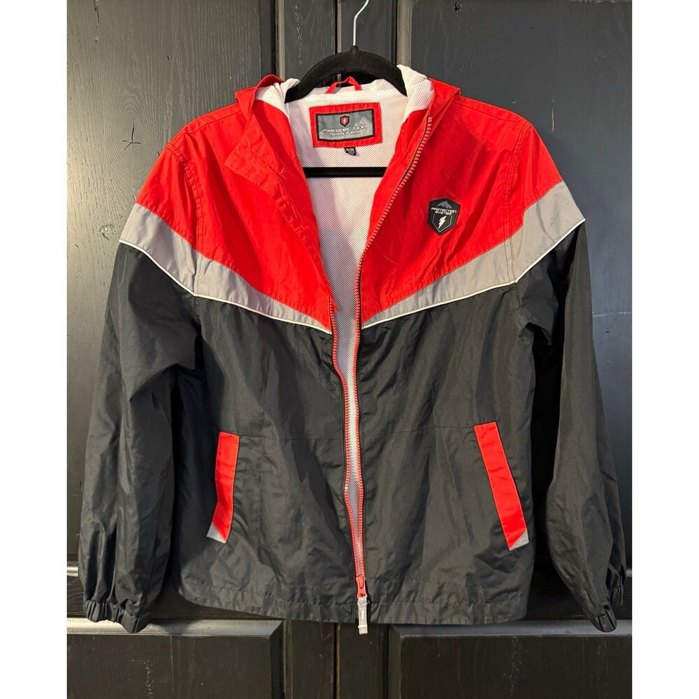 Protection System Boys Colorblock Hooded Full Zip Windbreaker Jacket 18-20